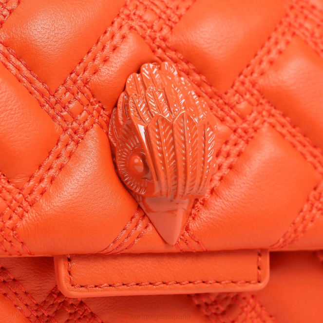 Kurt Geiger mujer londres mini kensington empapar 2LPR15 | bolsas naranja
